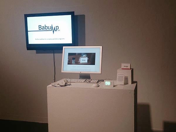 Image of Babump booth installed in a gallery